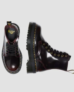 Boots Plateformes Jadon Arcadia in Rouge Cherry Red