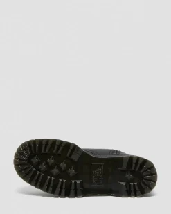 Boots plateformes Jadon en cuir fourrées in Noir