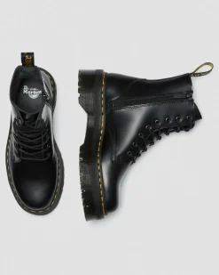 Boots plateformes Jadon en cuir Smooth in Noir