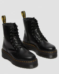 Boots plateformes Jadon en cuir Smooth in Noir