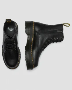 Boots plateformes Jadon III en cuir Pisa in Noir