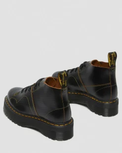 Boots plateformes Quad Church en cuir in Noir