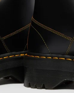 Boots plateformes Quad Church en cuir in Noir