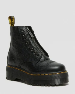 Boots plateformes Sinclair en cuir Milled Nappa in Noir