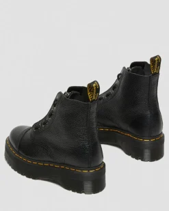 Boots plateformes Sinclair en cuir Milled Nappa in Noir