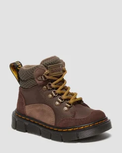 Boots Raffe en daim et cuir pour tout-petit in Marron Foncé