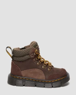 Boots Raffe en daim et cuir pour tout-petit in Marron Foncé