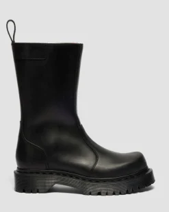 Boots Rejena en cuir Old Harness in Noir