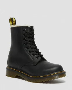 Boots 1460 Serena Doublées de Fourrure Synthétique in Noir