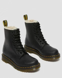 Boots 1460 Serena Doublées de Fourrure Synthétique in Noir