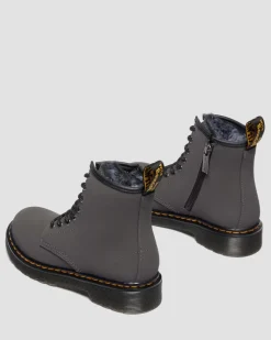 BOOTS 1460 SERENA DOUBLÉES DE FOURRURE SYNTHÉTIQUE JUNIOR in Gris