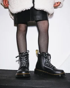 Boots 1460 Serena en Cuir Doublées de Fourrure Synthétique Junior in Noir