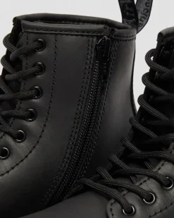 Boots 1460 Serena en cuir fourrées Junior in Noir