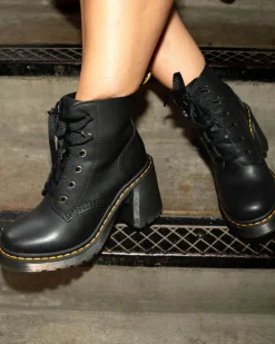 Boots à talons Jesy en cuir Sendal in Noir