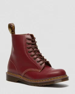 Boots 1460 Vintage en cuir Quilon in Rouge