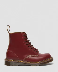 Boots 1460 Vintage en cuir Quilon in Rouge