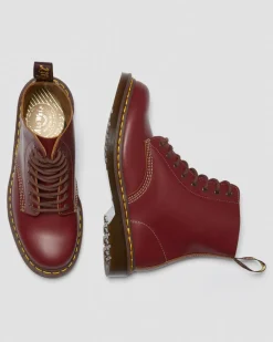 Boots 1460 Vintage en cuir Quilon in Rouge