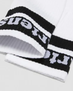 Chaussettes Athletic Logo en coton biologique mélangé in Blanc