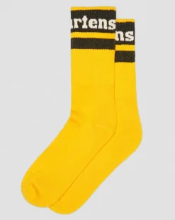 Chaussettes Athletic Logo en coton biologique mélangé in Jaune