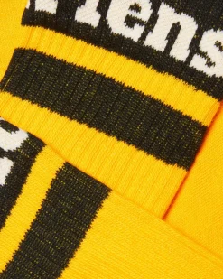 Chaussettes Athletic Logo en coton biologique mélangé in Jaune