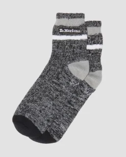 Chaussettes basses en coton mélangé chiné in Noir