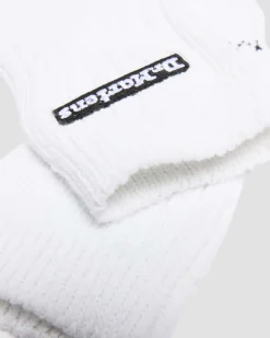 Chaussettes courtes Athletic Logo en coton biologique mélangé in Blanc
