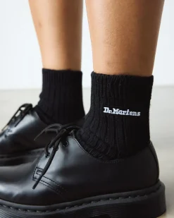 Chaussettes courtes Athletic Logo en coton biologique mélangé in Noir