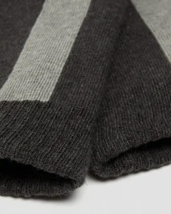 Chaussettes Double Doc en coton biologique mélangé in Charbon