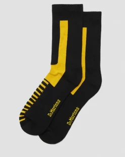 Chaussettes Double Doc en coton biologique mélangé in Noir