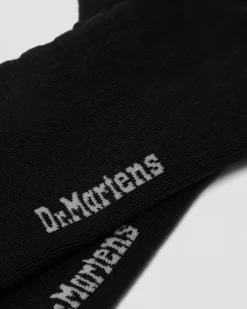 Chaussettes Double Doc en coton biologique mélangé in Noir