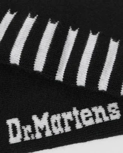 Chaussettes Double Doc en coton biologique mélangé in Noir & Blanc