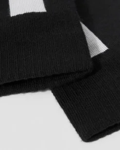 Chaussettes Double Doc en coton biologique mélangé in Noir & Blanc