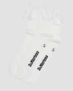 Chaussettes en coton biologique Frill in Blanc