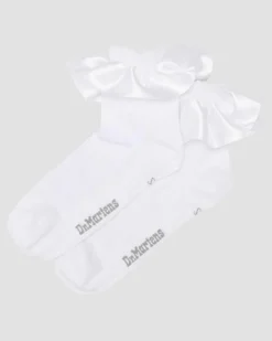 Chaussettes Frill en coton biologique mélangé in Blanc