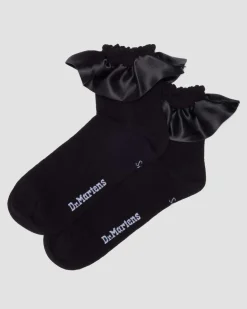 Chaussettes Frill en coton biologique mélangé in Noir