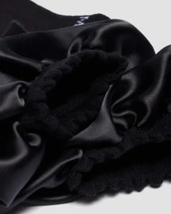 Chaussettes Frill en coton biologique mélangé in Noir