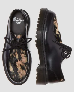 Chaussures Bex Zeffir en cuir Hair-On à 3 œillets in Noir