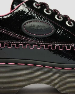 Chaussures Buzz en cuir Distressed Patent à 5 œillets in Noir