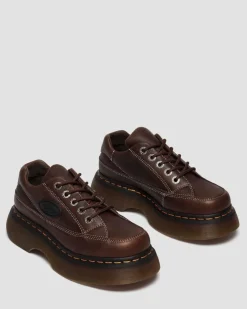 Chaussures Buzz en cuir Grizzly à 5 œillets in Marron Foncé