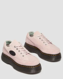 Chaussures Buzz en cuir à 5 œillets in Rose Poudré
