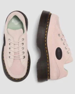 Chaussures Buzz en cuir à 5 œillets in Rose Poudré