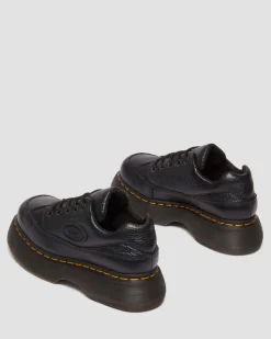 Chaussures Buzz en cuir Milled Nappa à 5 œillets in Noir
