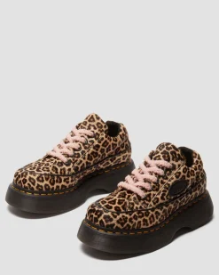 Chaussures Buzz à imprimé léopard et à 5 œillets in Léopard