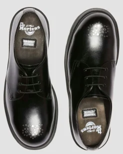 Chaussures 1461 en cuir Analine à coque en acier in Noir