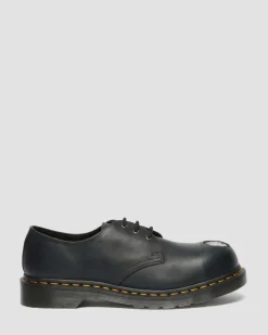 Chaussures 1461 en cuir à bout en métal in Noir