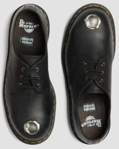 Chaussures 1461 en cuir à bout en métal in Noir