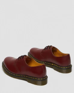 Chaussures 1461 en cuir Smooth in Rouge Cherry Red