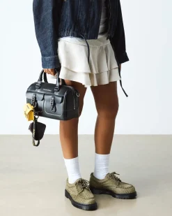 Chaussures Lowell en cuir Hair On à bout mocassin in Olive Vert