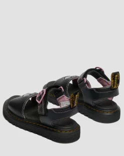 Chaussures Marlowe II Glitter Heart en cuir à brides Junior in Noir