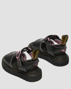 Chaussures Marlowe II Glitter Heart en cuir à brides pour tout-petit in Noir